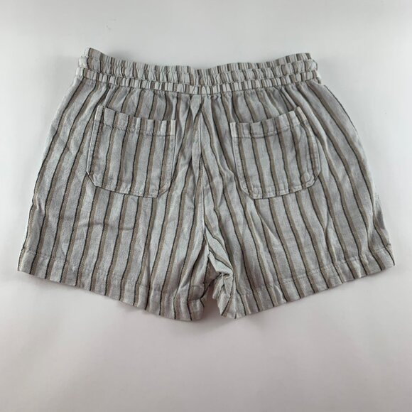 Old Navy Natural Striped High Rise Linen Blend Pull On Shorts XS - Picture 4 of 4